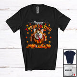 MacnyStore - Happy Thanksgiving; Lovely Turkey Cosplay Corgi Owner Lover; Autumn Fall Leaves T-Shirt