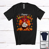 MacnyStore - Happy Thanksgiving; Lovely Turkey Cosplay Guinea Pig Owner Lover; Autumn Fall Leaves T-Shirt