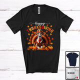 MacnyStore - Happy Thanksgiving; Lovely Turkey Cosplay Whippet Owner Lover; Autumn Fall Leaves T-Shirt