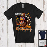 MacnyStore - Happy Thanksgiving, Lovely Turkey Playing Video Gamer, Pumpkins Gamer Gaming Lover T-Shirt