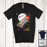 MacnyStore - Harmonica Santa; Amusing Christmas Lights Snowing Santa Harmonica Player; Musical Instruments T-Shirt