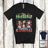MacnyStore - Have Yourself A Christmas, Cheerful X-mas Lights Snowman Snowing Around, Family Group T-Shirt