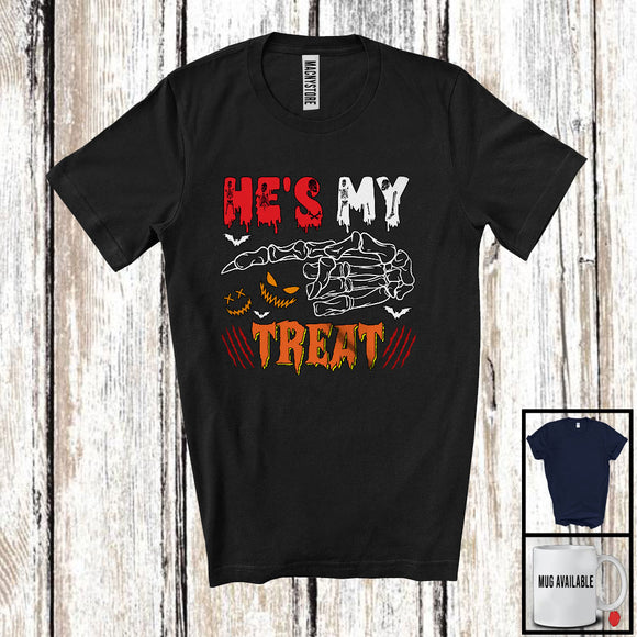 MacnyStore - He's My Treat; Awesome Halloween Costume Couple Trick Or Treat; Couple Family Group T-Shirt