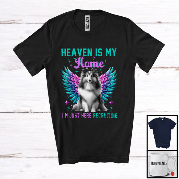 MacnyStore - Heaven Is My Home; Adorable Memory Family Shetland Sheepdog; Matching Memorial Group T-Shirt