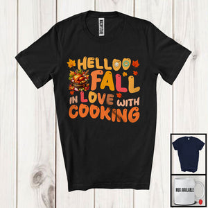 MacnyStore - Hello Fall In Love With Cooking; Wonderful Thanksgiving Cooking; Lunch Lady Chef Group T-Shirt