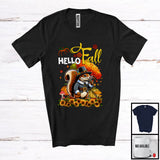 MacnyStore - Hello Fall; Lovely Thanksgiving Squirrel With Autumn Tree Pumpkin; Animal Lover Family Group T-Shirt