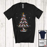 MacnyStore - Horse Santa Christmas Tree; Awesome X-mas Snowing Lights Horse Owner; Animal Lover T-Shirt