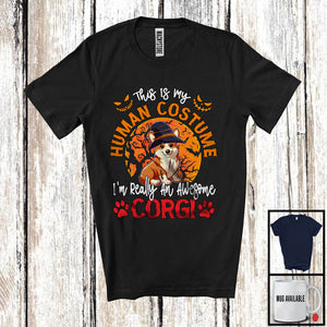 MacnyStore - Human Costume I'm Really An Awesome Corgi; Lovely Halloween Costume Animal Lover T-Shirt