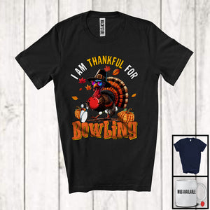 MacnyStore - I Am Thankful For Bowling; Humorous Thanksgiving Turkey Sunglasses; Sport Player Team T-Shirt