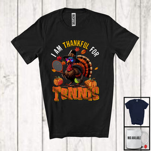 MacnyStore - I Am Thankful For Tennis; Humorous Thanksgiving Turkey Sunglasses; Sport Player Team T-Shirt