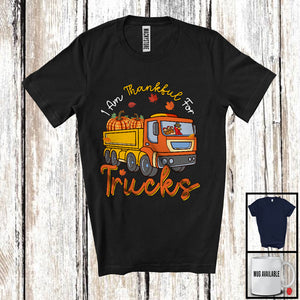 MacnyStore - I Am Thankful For Trucks; Humorous Thanksgiving Turkey Riding Trucks; Family T-Shirt