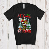 MacnyStore - I Came To Sleigh; Awesome Christmas Trees Santa Lover; Snowing Around Family Group T-Shirt