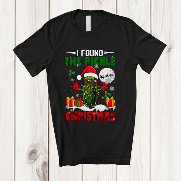 MacnyStore - I Found The Pickle Christmas; Fantastic X-mas Santa Pickle Sunglasses; Adult Couple T-Shirt