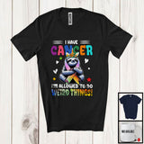 MacnyStore - I Have Cancer Allowed To Do Weird Things; Lovely Cancer Awareness Ribbon Sloth Lover T-Shirt