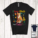 MacnyStore - I Love Math And Cats; Adorable Cats Animal Lover; Matching Teacher Students Group T-Shirt