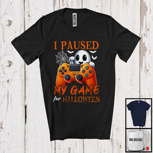 MacnyStore - I Paused My Game For Halloween, Joyful Halloween Costume Game Controller, Gaming Gamer Group T-Shirt