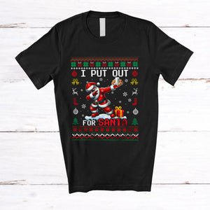 MacnyStore - I Put Out For Santa; Amusing Christmas Santa Dabbing Cookie Milk; Sweater Family Group T-Shirt