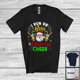 MacnyStore - I Run On Beer And Christmas Cheer; Awesome X-mas Snow Santa Beer; Drinking Drunker T-Shirt