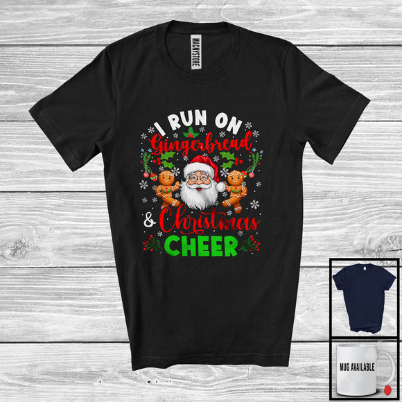 MacnyStore - I Run On Gingerbread And Christmas Cheer; Awesome X-mas Snow Santa Gingerbread; Family T-Shirt