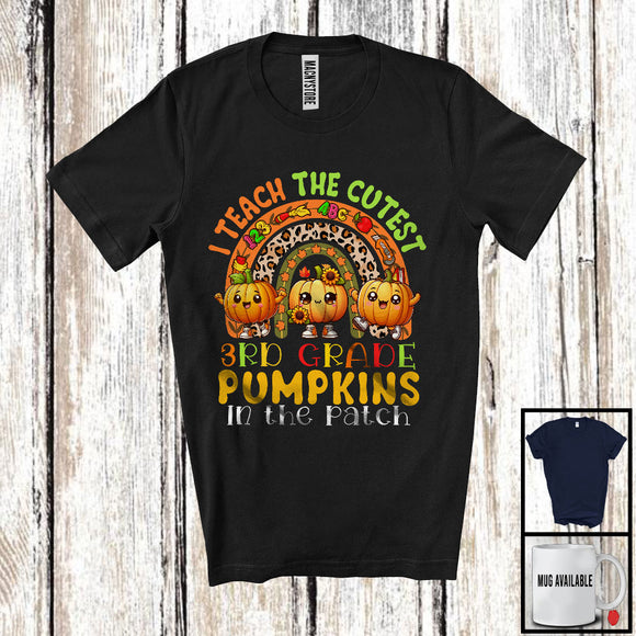 MacnyStore - I Teach The Cutest 3rd Grade Pumpkins; Happy Thanksgiving Rainbow; Assistant Teacher Group T-Shirt