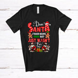 MacnyStore - I Tried Being Good But Just Wasn't; Humorous Christmas Santa Gingerbreads; Friends Family T-Shirt