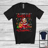 MacnyStore - I Want A Sheltie For Christmas; Adorable Santa Sheltie In X-mas Present Box; Family Group T-Shirt