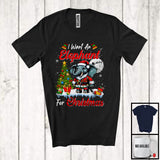 MacnyStore - I Want An Elephant For Christmas; Adorable X-mas Tree Santa Elephant Wild Animal Lover T-Shirt