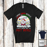 MacnyStore - I Wish Santa Would Publish His Naughty List; Lovely Christmas Moon Cat Owner; X-mas Lights T-Shirt