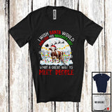 MacnyStore - I Wish Santa Would Publish His Naughty List; Lovely Christmas Moon Cow Owner; X-mas Lights T-Shirt