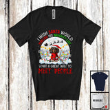 MacnyStore - I Wish Santa Would Publish His Naughty List; Lovely Christmas Moon Dachshund Owner T-Shirt