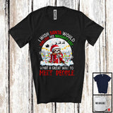 MacnyStore - I Wish Santa Would Publish His Naughty List; Lovely Christmas Moon Sloth Owner; X-mas Lights T-Shirt