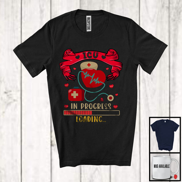 MacnyStore - ICU In Progress Loading, Awesome Father's Day Mother's Day Nurse Tools Hearts, Nurse Group T-Shirt