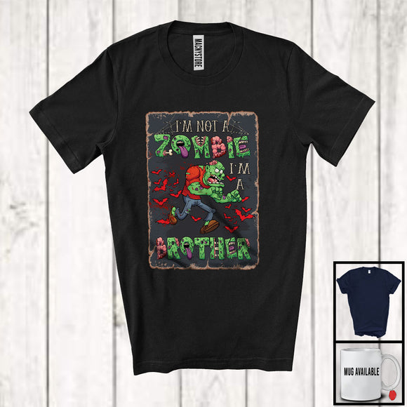 MacnyStore - I'm Not A Zombie I'm A Brother; Horror Halloween Costume Zombie Lover; Family Group T-Shirt