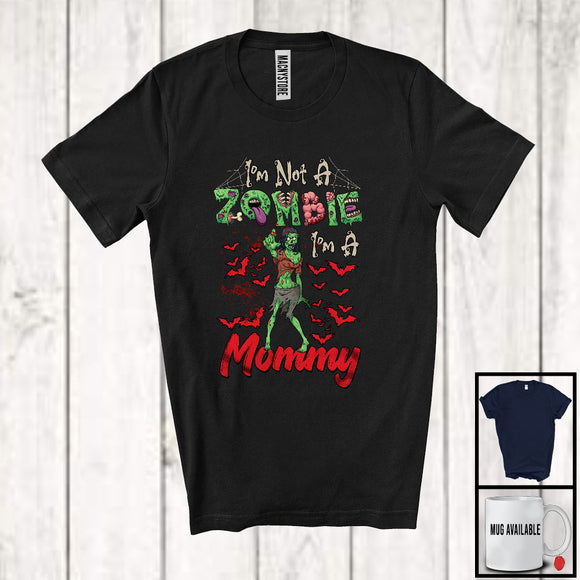 MacnyStore - I'm Not A Zombie I'm A Mommy; Horror Halloween Costume Zombie Lover; Family Group T-Shirt