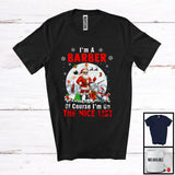 MacnyStore - I'm A Barber I'm On The Nice List; Amazing Christmas Moon Santa Barber Group; X-mas Jobs T-Shirt