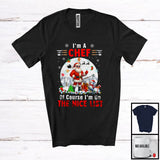 MacnyStore - I'm A Chef I'm On The Nice List; Amazing Christmas Moon Santa Chef Group; X-mas Jobs T-Shirt