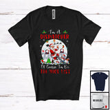 MacnyStore - I'm A Dispatcher I'm On The Nice List; Amazing Christmas Moon Santa Dispatcher Group; X-mas Jobs T-Shirt