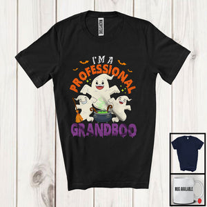 MacnyStore - I'm A Professional Grandboo, Joyful Halloween Family Boo Ghost Grandma, Matching Group T-Shirt