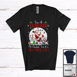 MacnyStore - I'm A Teacher I'm On The Nice List; Amazing Christmas Moon Santa Teacher Group; X-mas Jobs T-Shirt