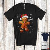 MacnyStore - I'm Fine; Awesome Christmas Santa Gingerbread Man Snap; Snowing Cookie Baker Baking T-Shirt