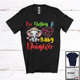 MacnyStore - I'm Getting A Baby Daughter, Adorable Pregnancy Announcement Elephant, Matching Family T-Shirt