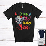 MacnyStore - I'm Getting A Baby Son, Adorable Pregnancy Announcement Elephant Lover, Matching Family T-Shirt