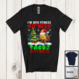 MacnyStore - I'm Into Fitness Fit'ness Tacos In My Mouth, Humorous Christmas Santa Food Workout Lover T-Shirt