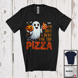 MacnyStore - I'm Just Here For Pizza, Lovely Halloween Costume Boo Ghost Eating, Food Lover Group T-Shirt