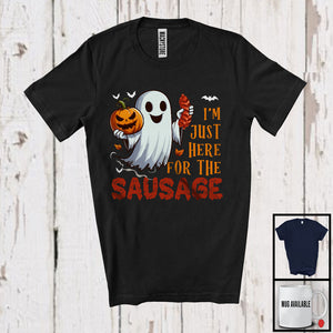 MacnyStore - I'm Just Here For Sausage, Lovely Halloween Costume Boo Ghost Eating, Food Lover Group T-Shirt