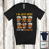 MacnyStore - I'm Just Here For The Bourbon; Humorous Thanksgiving Pilgrim Drinking Drunker; Family Group T-Shirt