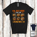 MacnyStore - I'm Just Here For The Sandwich; Creepy Halloween Skull Food Lover; Family Group T-Shirt