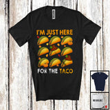 MacnyStore - I'm Just Here For The Taco; Humorous Thanksgiving Pilgrim Food Lover; Family Group T-Shirt