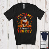 MacnyStore - I'm Not A Dog I'm A Turkey; Humorous Thanksgiving Turkey Australian Shepherd Dog Owner; Family T-Shirt