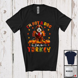 MacnyStore - I'm Not A Dog I'm A Turkey; Humorous Thanksgiving Turkey Bernedoodle Dog Owner Lover; Family T-Shirt